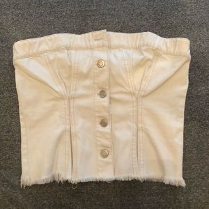 Off white denim top from current/Elliott
